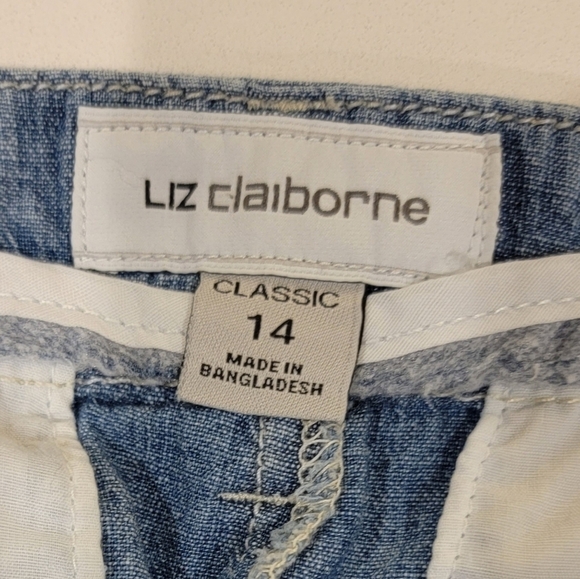 Liz Claiborne Denim Embroidered Shorts - Picture 4 of 7